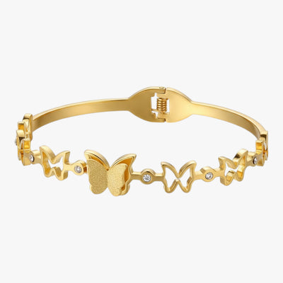 Elegant Multiple Butterfly Design Bracelet in Gold Titliya