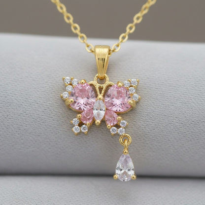 Enchanted Artificial Diamond Butterfly Necklace Titliya