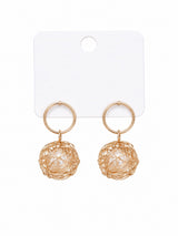 TITLIYA Korean Pearl Wire Ball Hoop Earrings