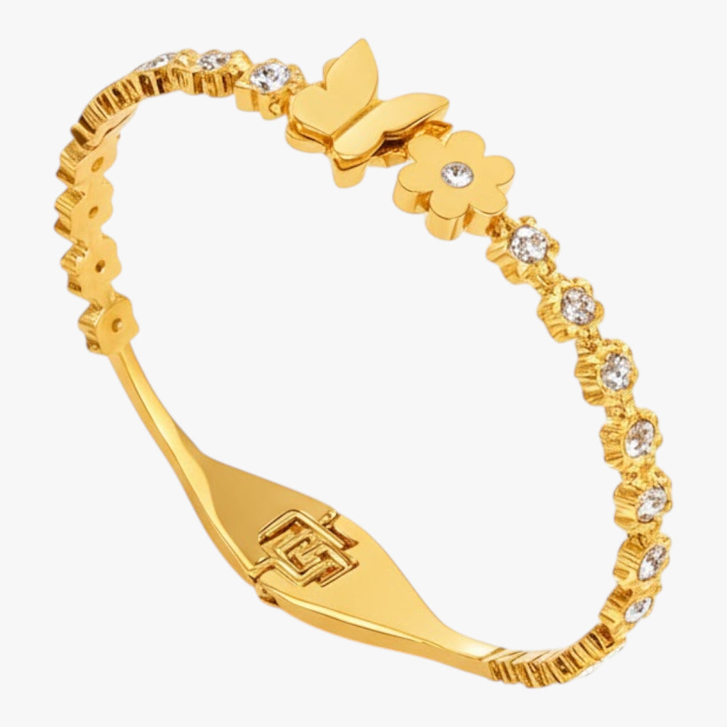Gold Plated Butterfly Shape Premium Bracelet Titliya