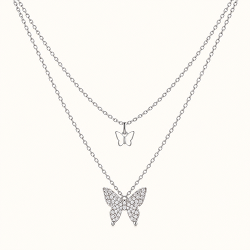 TITLIYA Korean Delicate Butterfly Chain Necklace