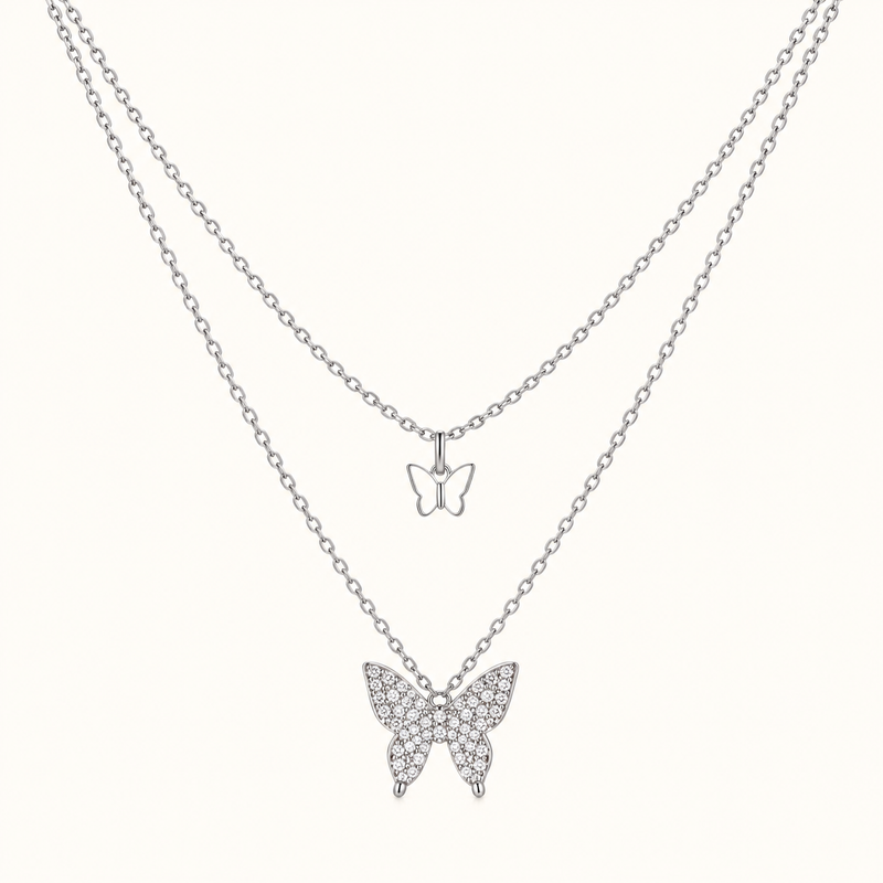 TITLIYA Korean Delicate Butterfly Chain Necklace