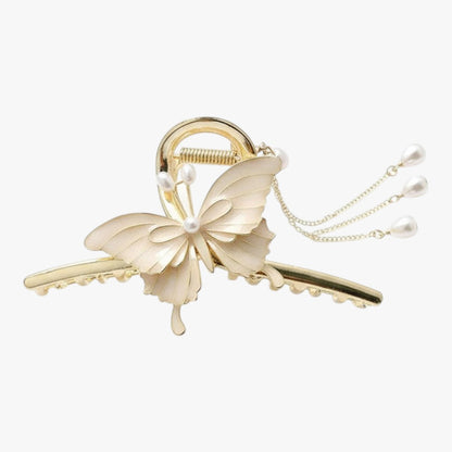 Premium White Butterfly Hair Claw Clip for Women Titliya