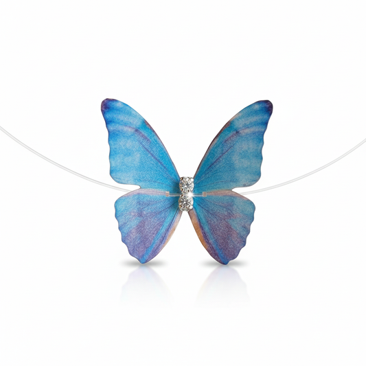 Purple Butterfly Choker Necklace (Adjustable) Titliya