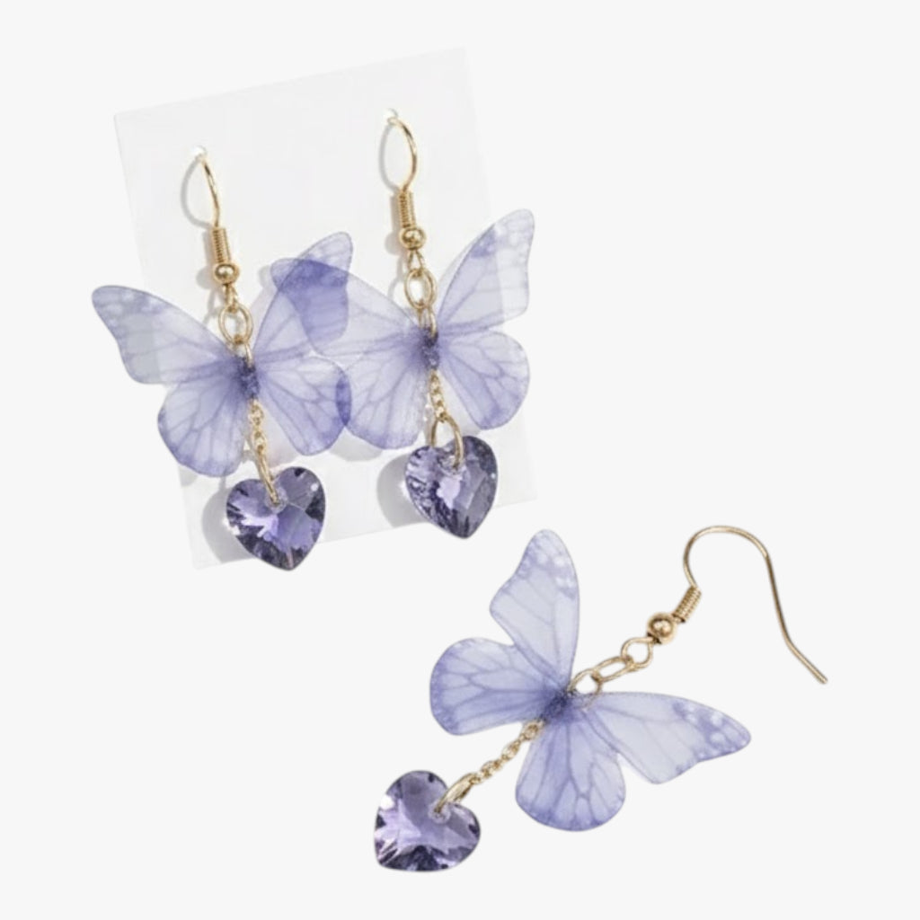 Purple Butterfly Soft Korean earring Titliya