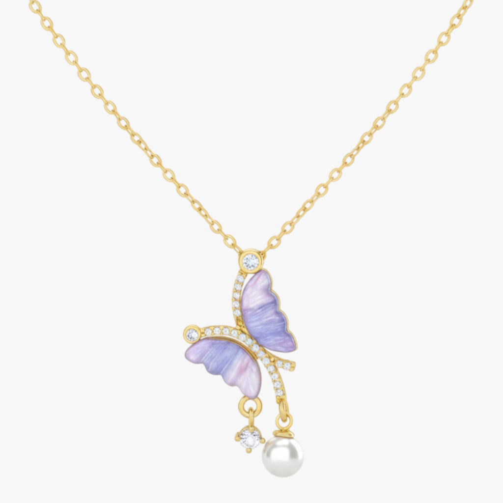 Purple Zircon Butterfly Pendant Titliya
