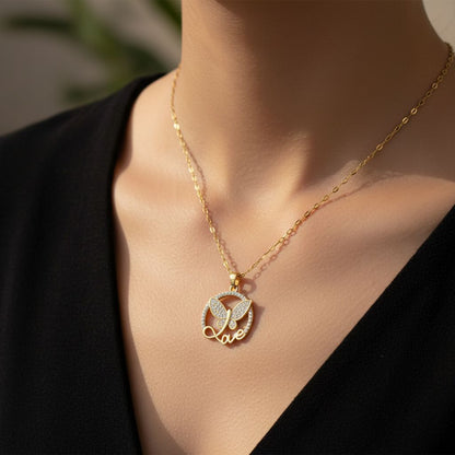 Stainless Steel Love Butterfly Pendant Titliya