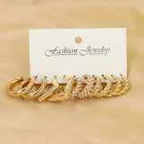 Premium Gold Plated Hoop Earrings Set – 6 Pairs Titliya