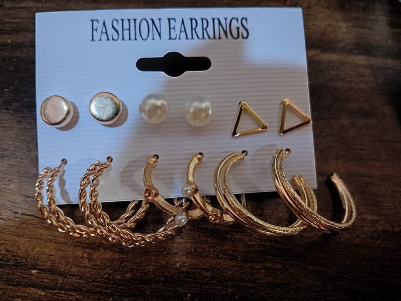 TITLIYA Korean Earrings Combo Set of 6 Pairs