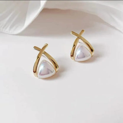TITLIYA Korean Pearl Earrings Combo Set of 3 – Anti-Tarnish Bow & Crystal Earrings