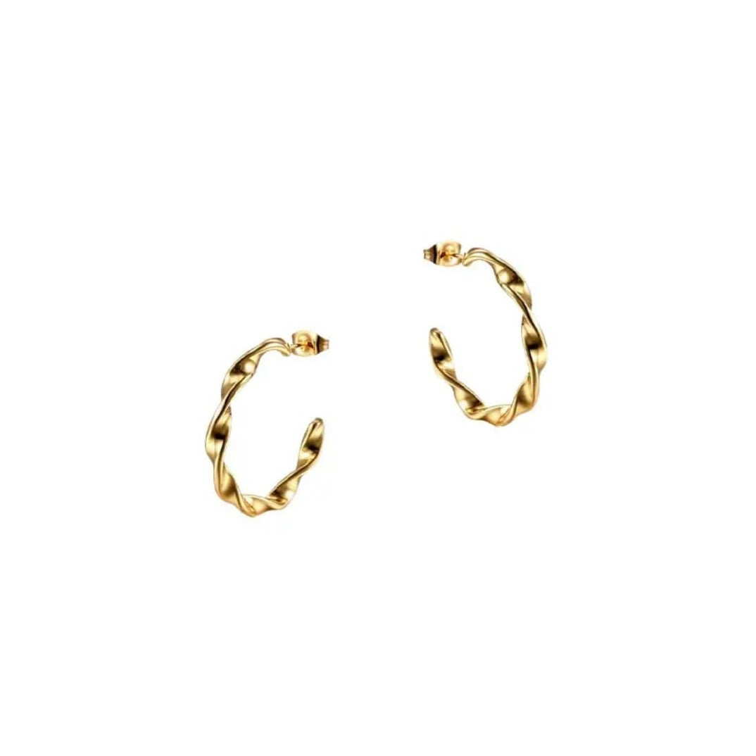 Golden Twisted Earring-small Titliya