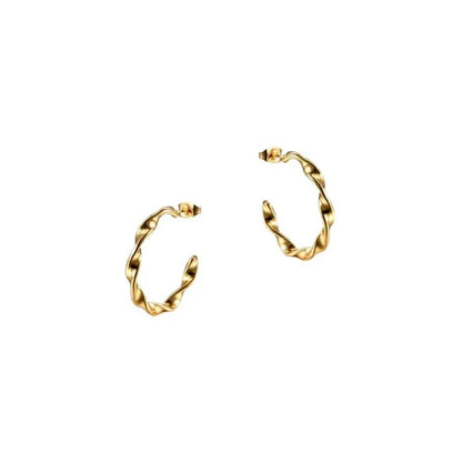 Golden Twisted Earring-small Titliya