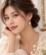 TITLIYA Korean Rose Gold Pearl Drop Earrings