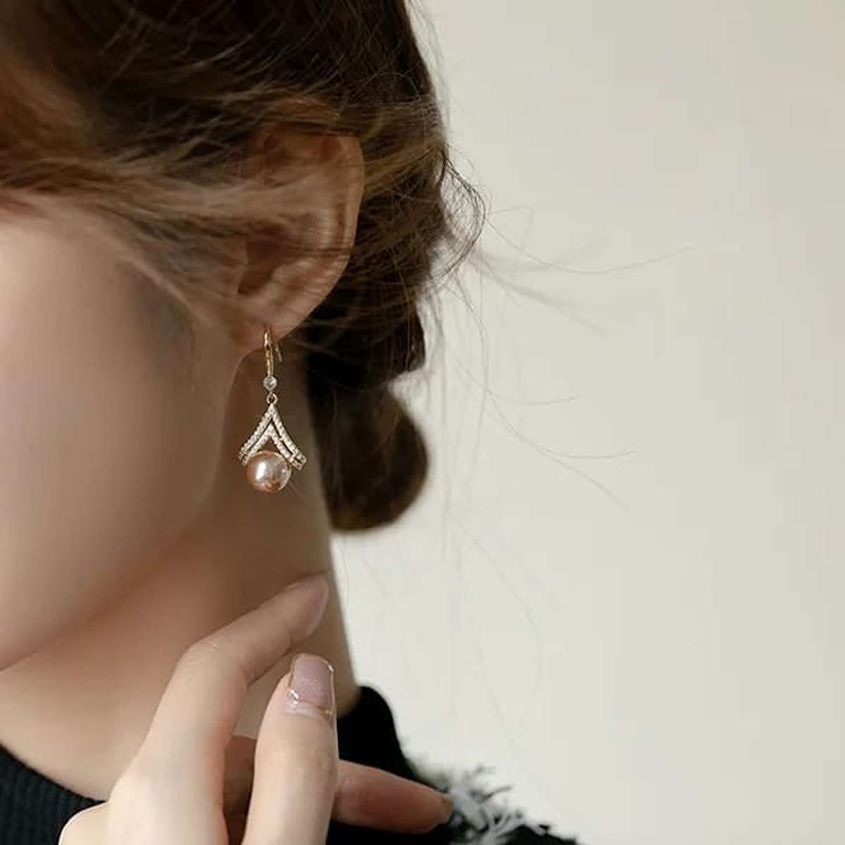 TITLIYA Korean Pearl Earrings Combo Set of 4 – Bow, Heart & Crystal Designs