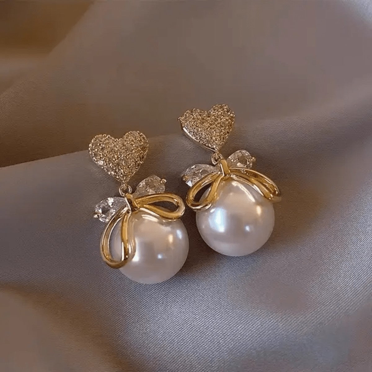 Heart Pearl Korean Earring Titliya