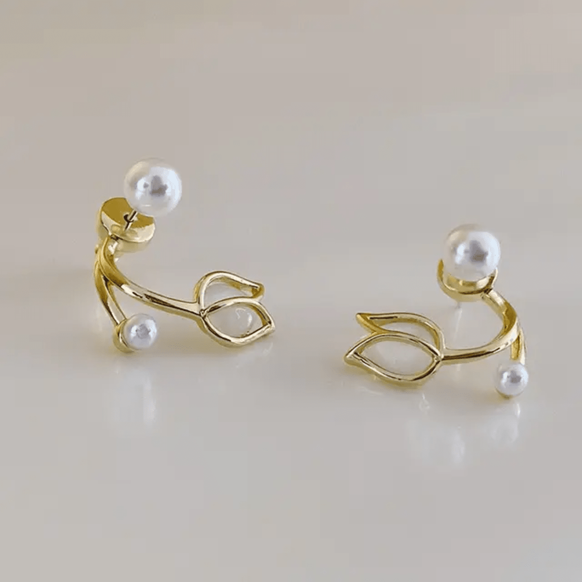TITLIYA Korean Floral Pearl Earrings Combo Set of 3 – Anti-Tarnish
