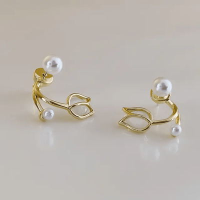 TITLIYA Korean Floral Pearl Earrings Combo Set of 3 – Anti-Tarnish