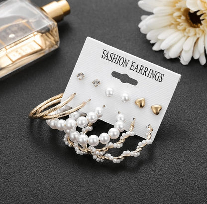 Set Of 6 Long Short Korean Earring Titliya