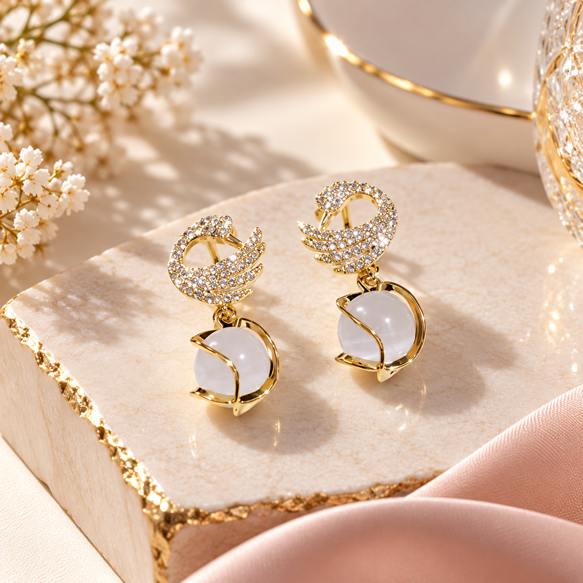 TITLIYA Korean Dove Shape Earrings