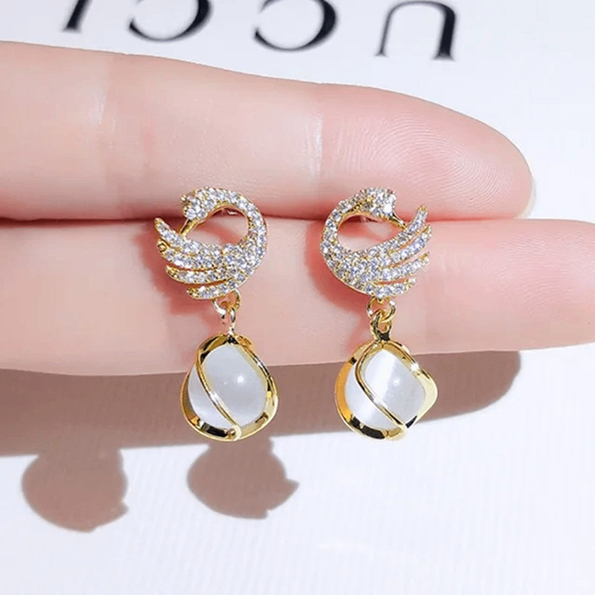 Dove Shape Earrings Titliya