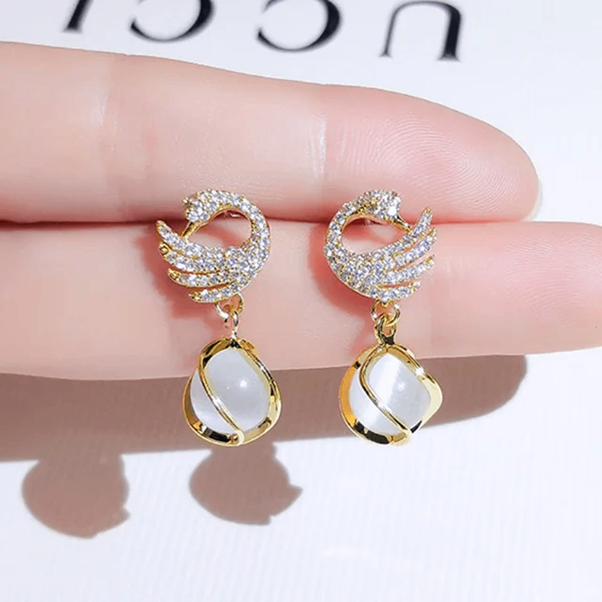 TITLIYA Korean Earrings Combo Set of 3 – Pearl, Rose & Crystal Anti-Tarnish Earrings