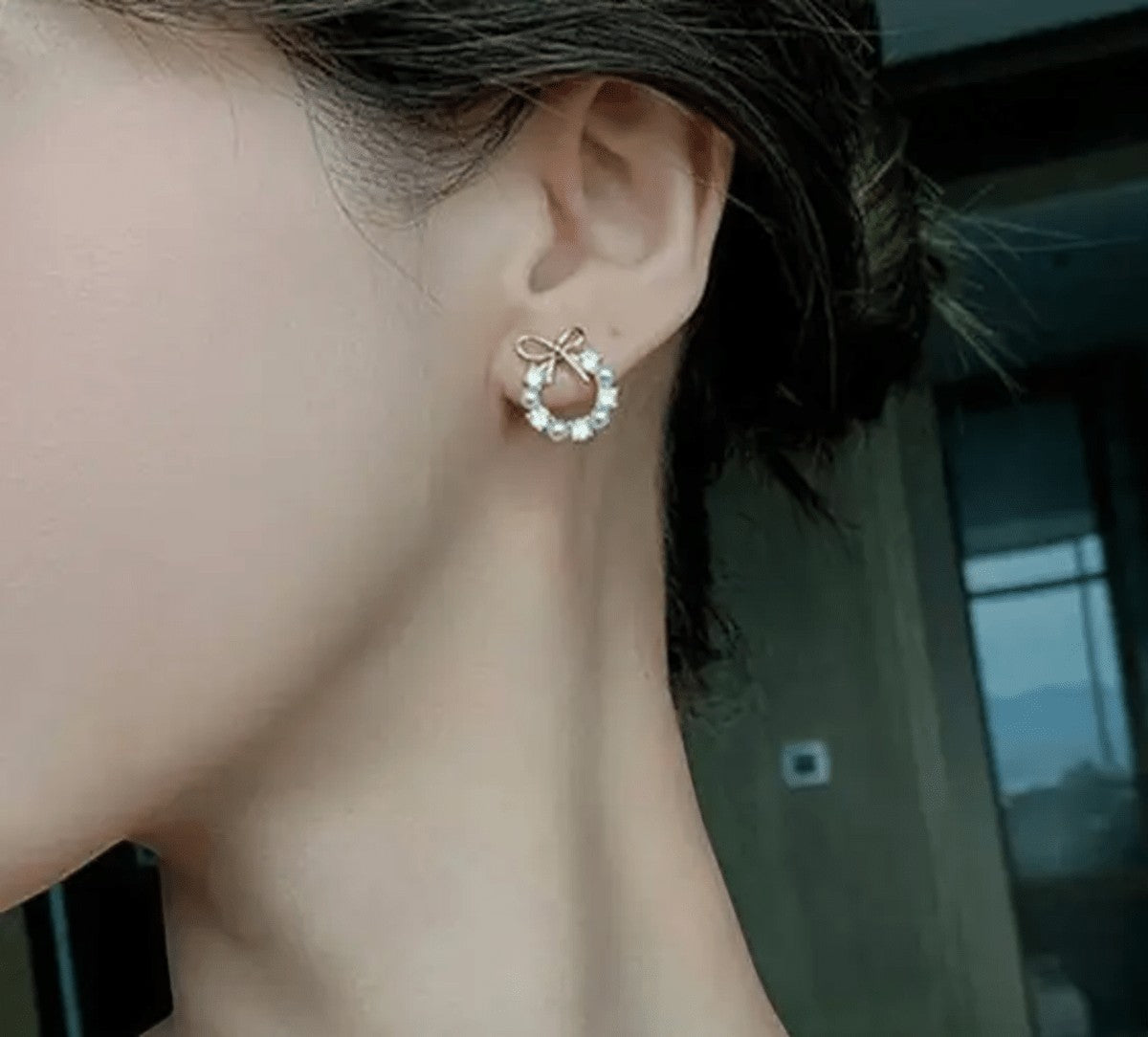 Circle tie Knot Shape Korean Studs Titliya