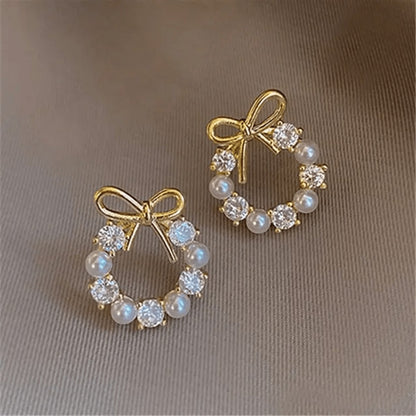 Circle tie Knot Shape Korean Studs Titliya
