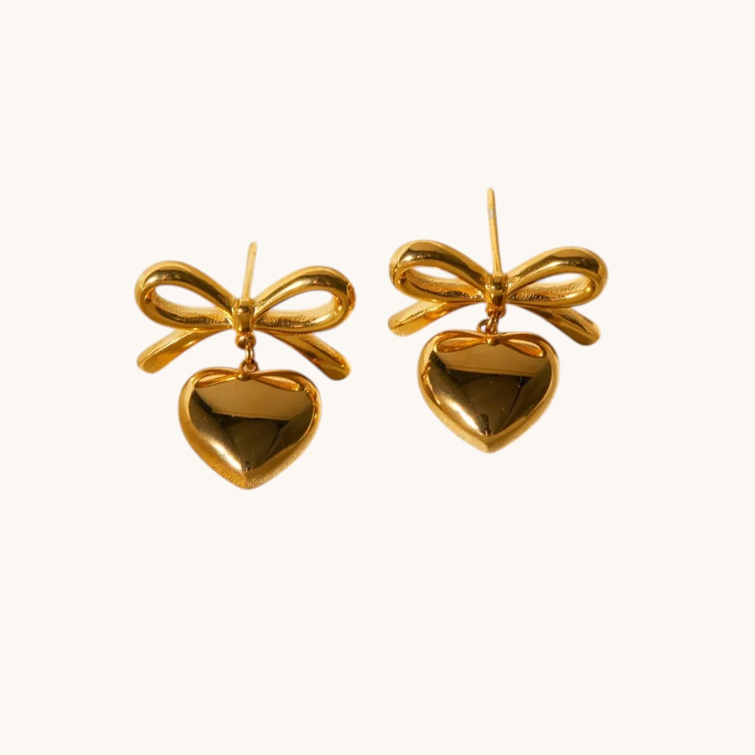 Heart Bow Shape Earring Titliya