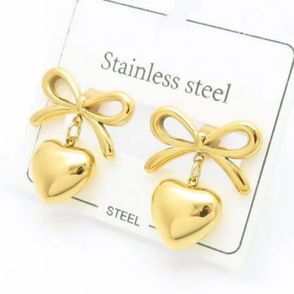 Heart Bow Shape Earring Titliya