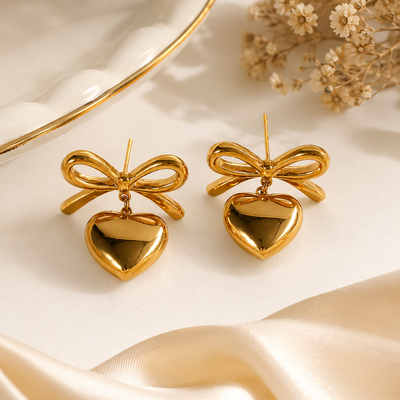 Heart Bow Shape Earring