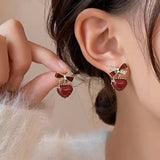 TITLIYA Korean Earrings Combo Set of 3 – Anti-Tarnish Pearl, Heart & Floral Earrings