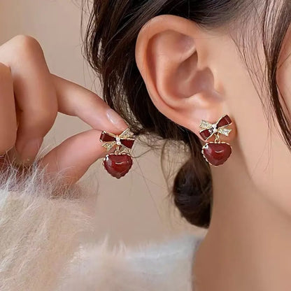 TITLIYA Korean Earrings Combo Set of 4 – Anti-Tarnish Pearl, Heart & Crystal Earrings
