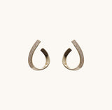 Rhinestone Twisted Metal Hoops Earrings Titliya
