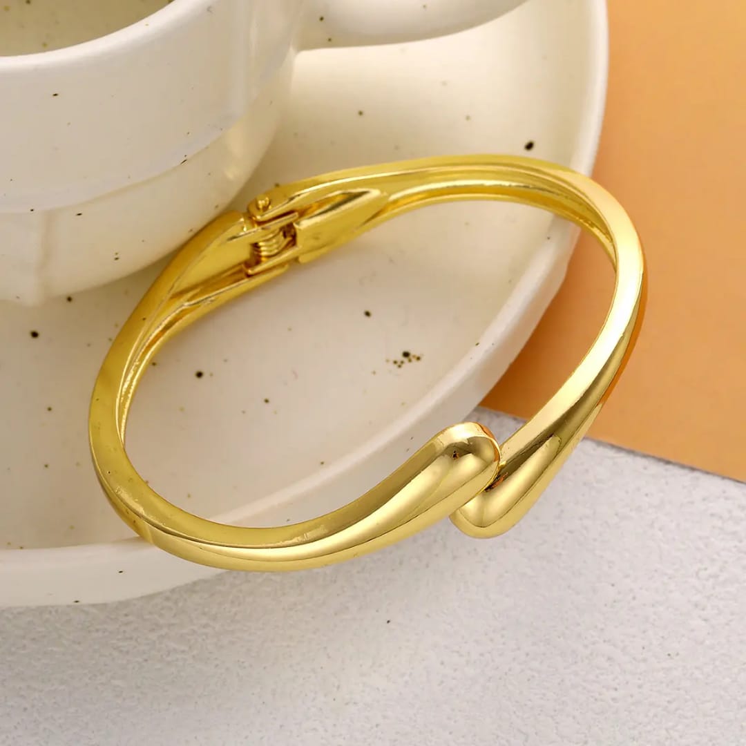 Minimalist Gold Plated Open Cuff Bracelet TITLIYA