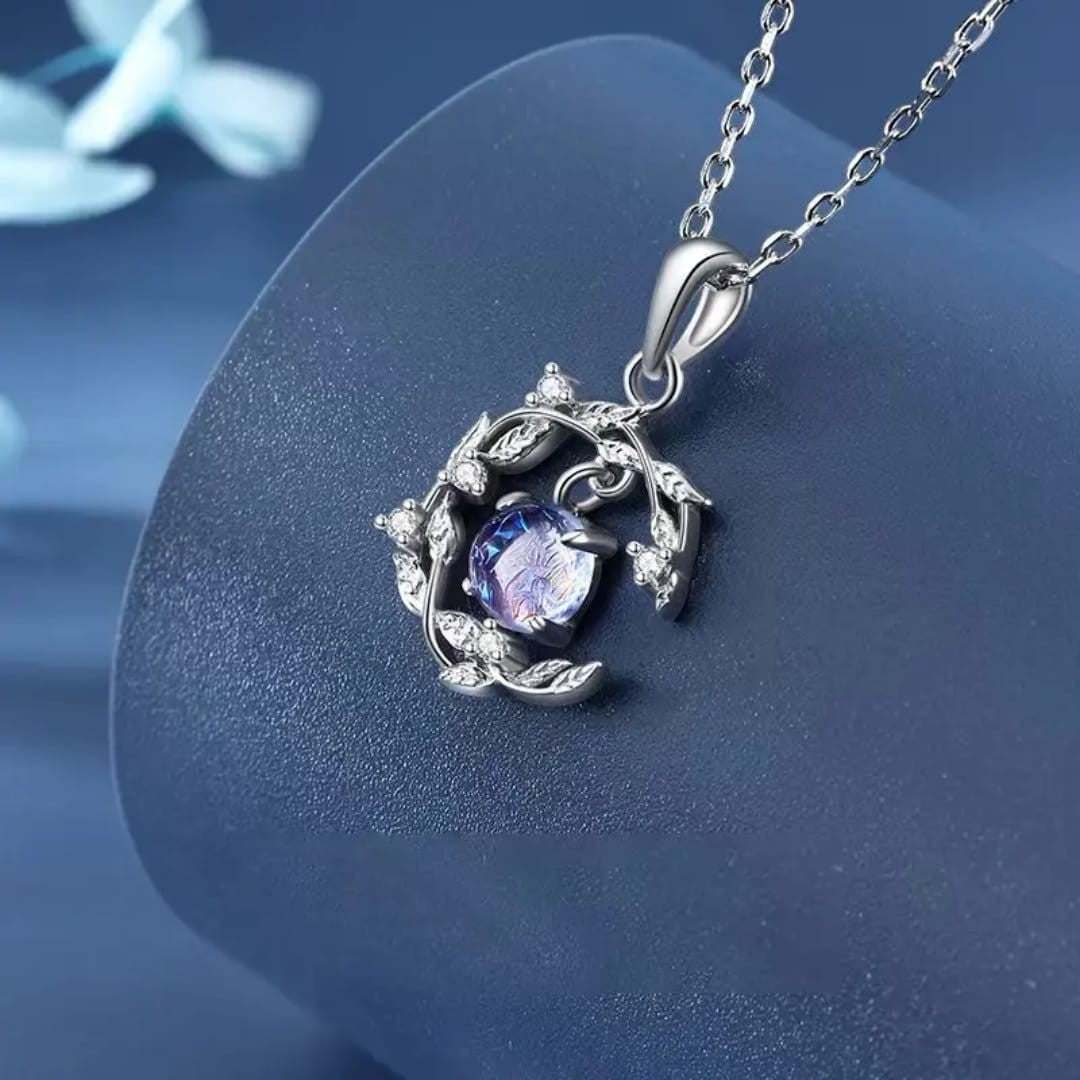 Purple Stone Pendant Necklace Titliya
