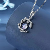 Purple Stone Pendant Necklace Titliya