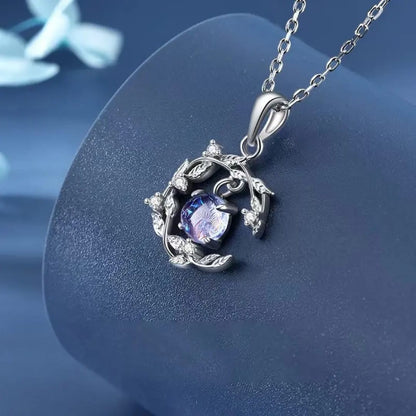 Purple Stone Pendant Necklace Titliya