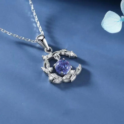 Purple Stone Pendant Necklace Titliya