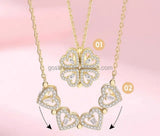 Four Heart Magnetic Pendant Necklace Titliya