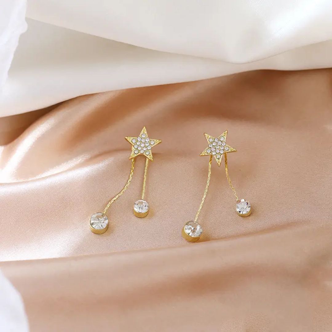 TITLIYA Korean Earrings Combo Set of 4 – Anti-Tarnish Pearl, Floral & Crystal Earrings