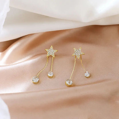 TITLIYA Korean Earrings Combo Set of 4 – Anti-Tarnish Pearl, Floral & Crystal Earrings