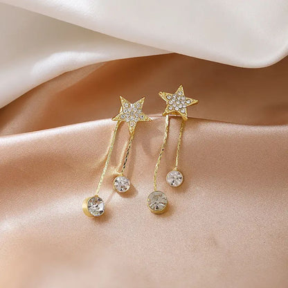 TITLIYA Korean Earrings Combo Set of 4 – Anti-Tarnish Pearl, Floral & Crystal Earrings