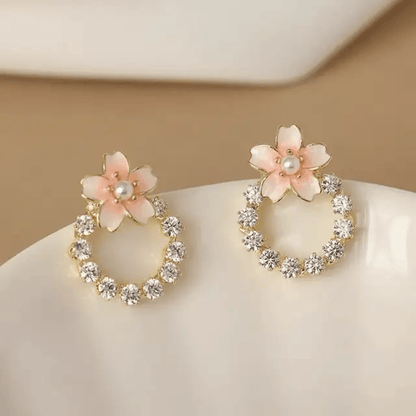 TITLIYA Korean Earrings Combo Set of 3 – Anti-Tarnish Pearl, Heart & Floral Earrings