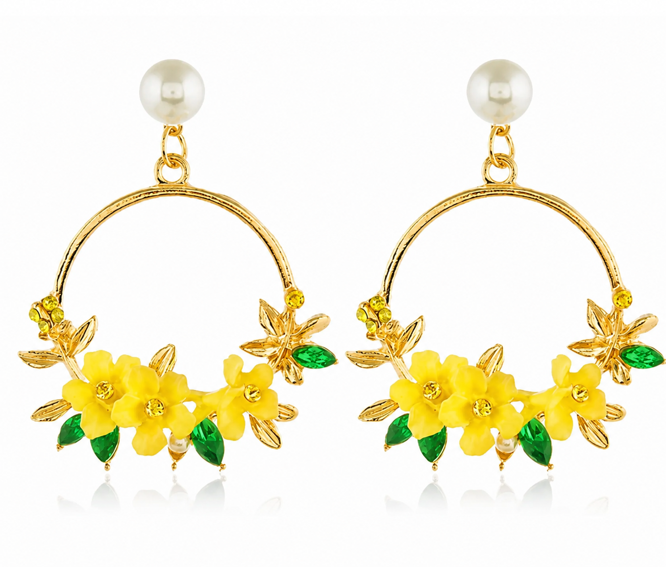 Yellow Flowers Shape Korean Earring Titliya