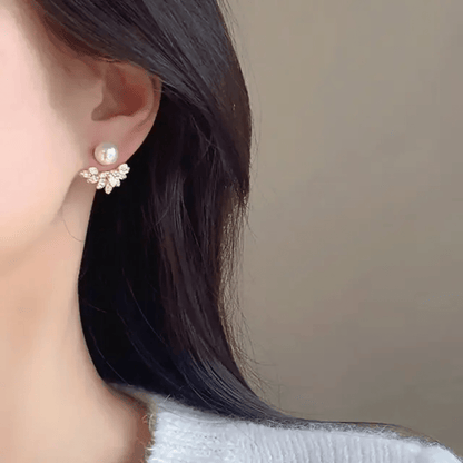 TITLIYA Korean Earrings Combo Set of 3 – Anti-Tarnish Pearl, Heart & Floral Earrings