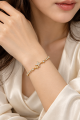 TITLIYA Korean Style Gold Star Tennis Bracelet for Women