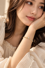 TITLIYA Korean Style Gold Star Tennis Bracelet for Women