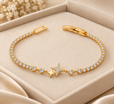TITLIYA Korean Style Gold Star Tennis Bracelet for Women