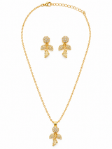 TITLIYA Korean Style Gold Crystal Flower Pendant Necklace for Women