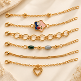 TITLIYA Korean Style Gold-Tone Bracelet Set of 6 for Women